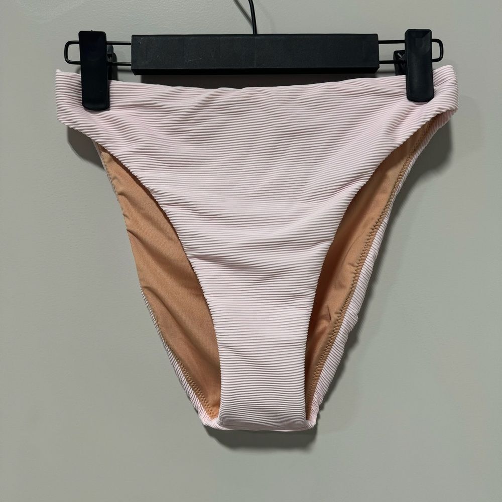 J.Crew Women Ribbed high-rise cheeky bikini bottom Size XS